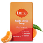 Lume Triple Milled Bar Soap - Rich Moisture & Gentle Cleansing - Paraben Free. Phthalate Free. Skin Safe - 5 ounce (Clean Tangerine)