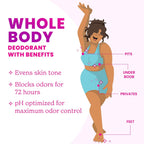 Lume Whole Body Deodorant - Invisible Cream Tube - 72 Hour Odor Control - Aluminum Free. Baking Soda Free. Skin Safe - 3.0 ounce (Pack of 2) (Clean Tangerine)